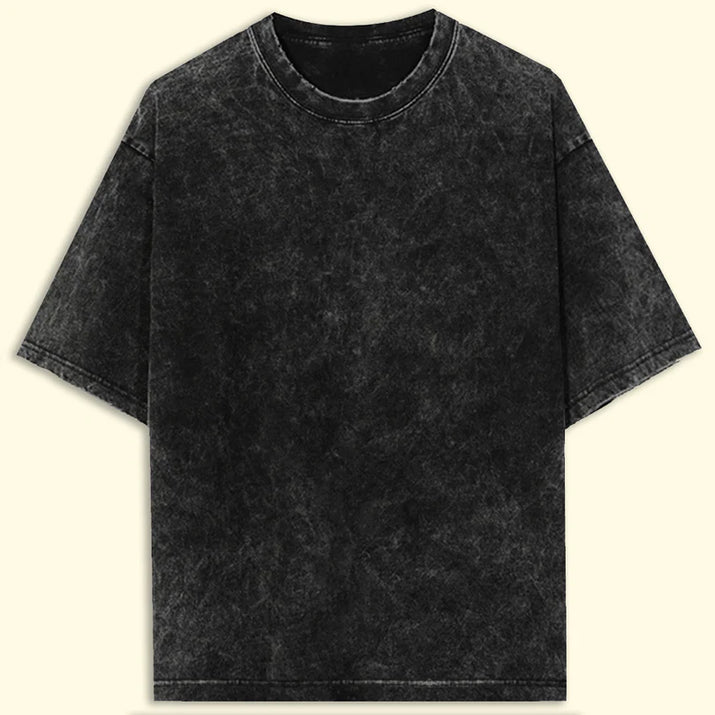 Unisex Oversized T-Shirt 220GSM 100% Cotton Acid Wash Black