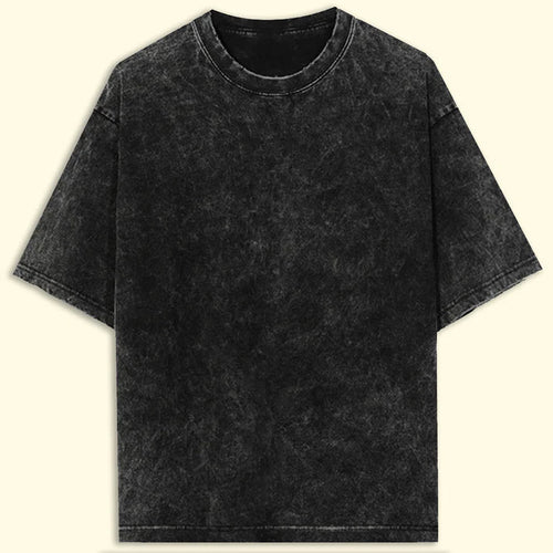Unisex Oversized T-Shirt 220GSM 100% Cotton Acid Wash Black